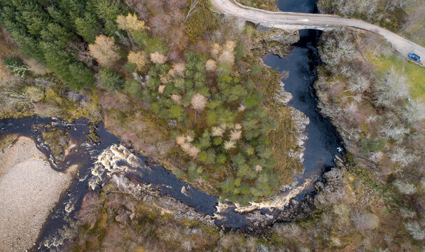 River Findhorn at Dulsie Bridge circa 1755 Highlands, Scotland