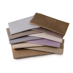 Light Set Sail Champagne and grey colors velour textile samples.