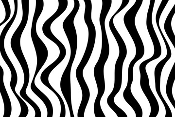 Abstract zebra print background. Vector illustration of stripes with optical illusion, op art.