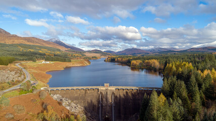 Hydro Electric Water system in the Highlands of Scotland