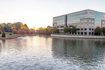 Generic Office Building by a lake