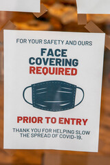 Generic Face Covering Warning Sign