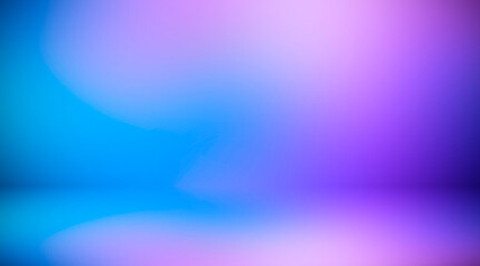 Purple empty room. Blurred background 3d. Abstract lilac background. Studio.