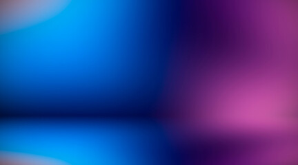 Purple empty room. Blurred background 3d. Abstract lilac background. Studio.