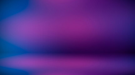 Purple empty room. Blurred background 3d. Abstract lilac background. Studio.