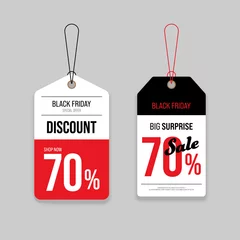 Deurstickers Black Friday sale promotion and special offer discount price tag label © thenatchdl