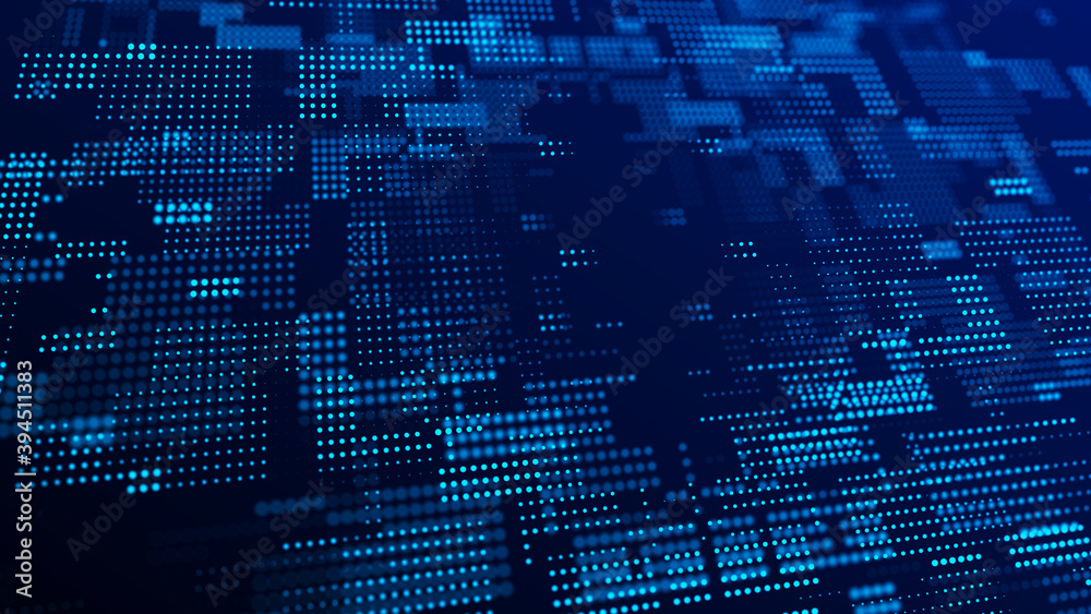 Poster blockchain technology concept. abstract digital background. big data visualization. technological ba