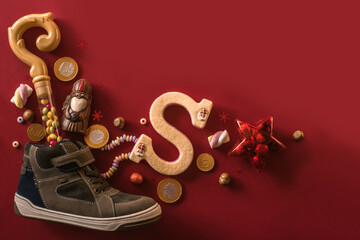 Saint Nicholas gifts and shoe