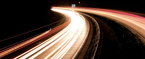 Fototapeta na wymiar Light Rays over a Freeway