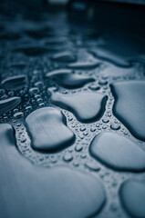 water drops on a surface