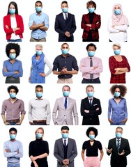 19 beautiful people wearing a mouth mask