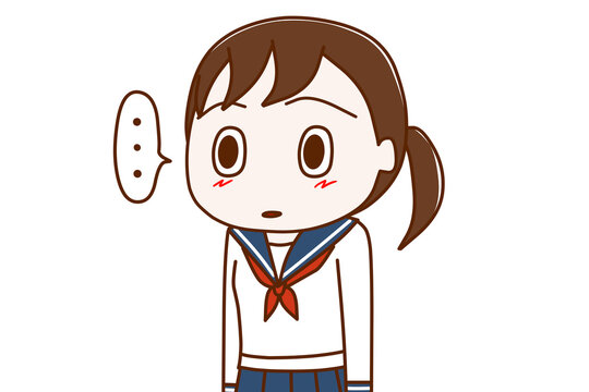 目を丸くして放心する女子学生