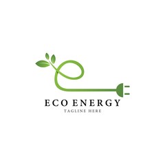 Eco energy logo template