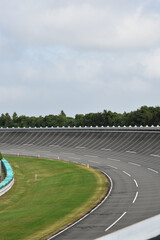Test course for cars, vehicles and motorcycles