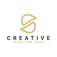 Premium monogram letter S initials logo. Universal symbol icon vector design. Luxury abc logotype