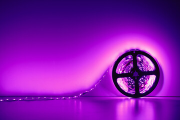 led strip purple light roll
