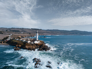 Lighthouse On the Ocean Coast