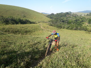mountain bike in the field