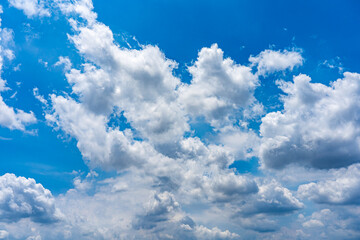 White cloud floating on the blue sky