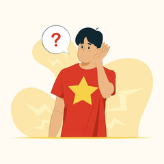 Listening, hearing, rumor, gossip, deafness concept