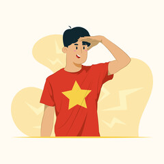 Searching, looking, excited, view, eye, watching, see concept