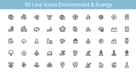 Environment and Energy Line icon