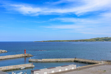 北海道　礼文島・スコトン岬の小さな漁港
