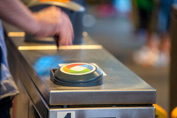 Sydney subway entrance gates, Australia