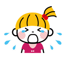 大泣きする女の子　癇癪