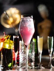 tasty cocktails in the bar