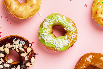 Homemade Round Glazed Donuts Ready to Eat