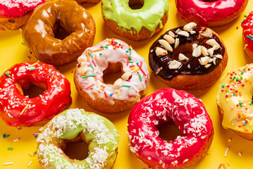 Homemade Round Glazed Donuts Ready to Eat