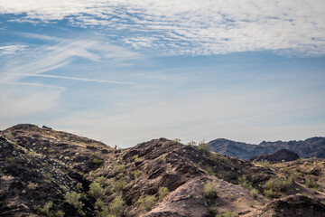 An overlooking view of nature in Buckskin Mountain SP, Arizona