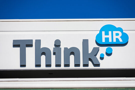 ThinkHR Sign, Logo On Headquarters. ThinkHR Corporation Is Human Resource Consulting Company And Operates A Cloud-based HR Resource Center. - Pleasanton, California, USA - 2020