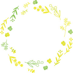 Obraz premium ナチュラルな植物のリング素材