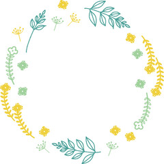 ナチュラルな植物のリング素材