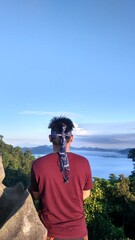 person with a backpack