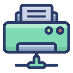 Network Printer Vector 