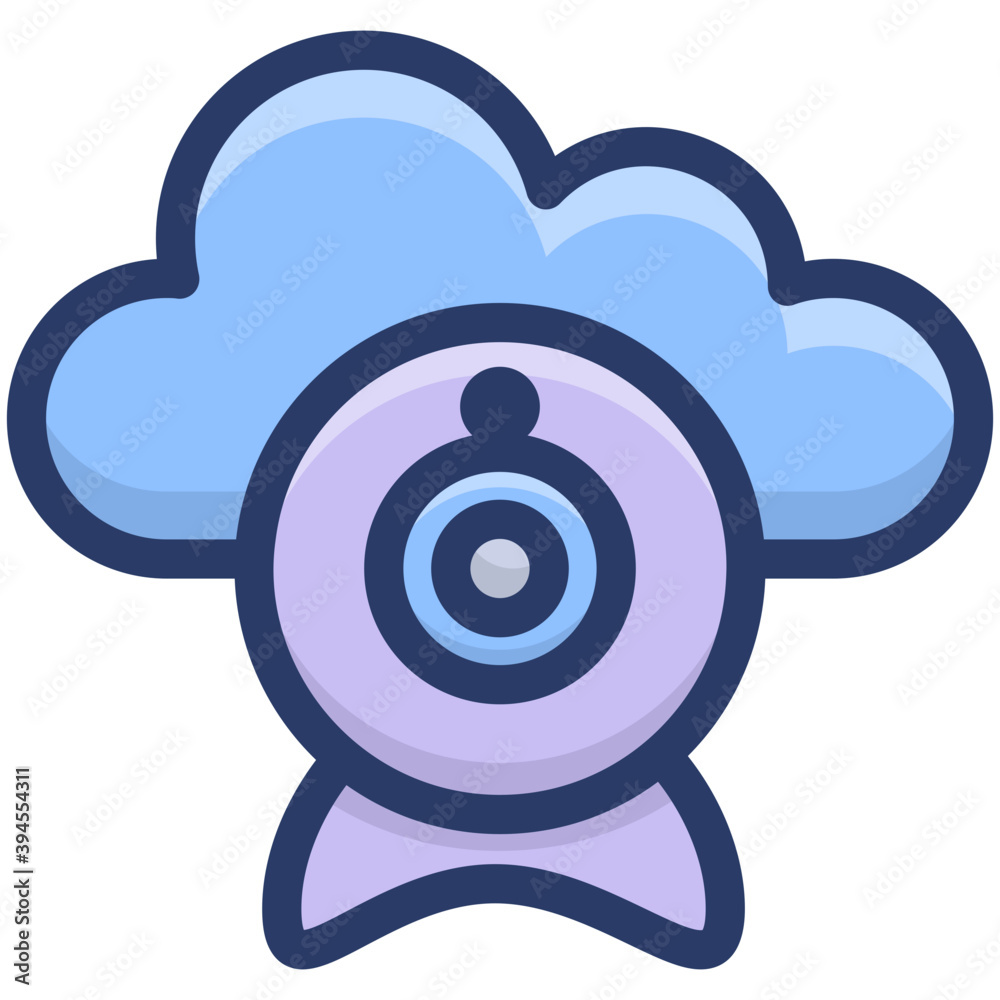 Poster cloud webcam vector