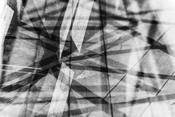 Abstract black and white background with geometric pattern