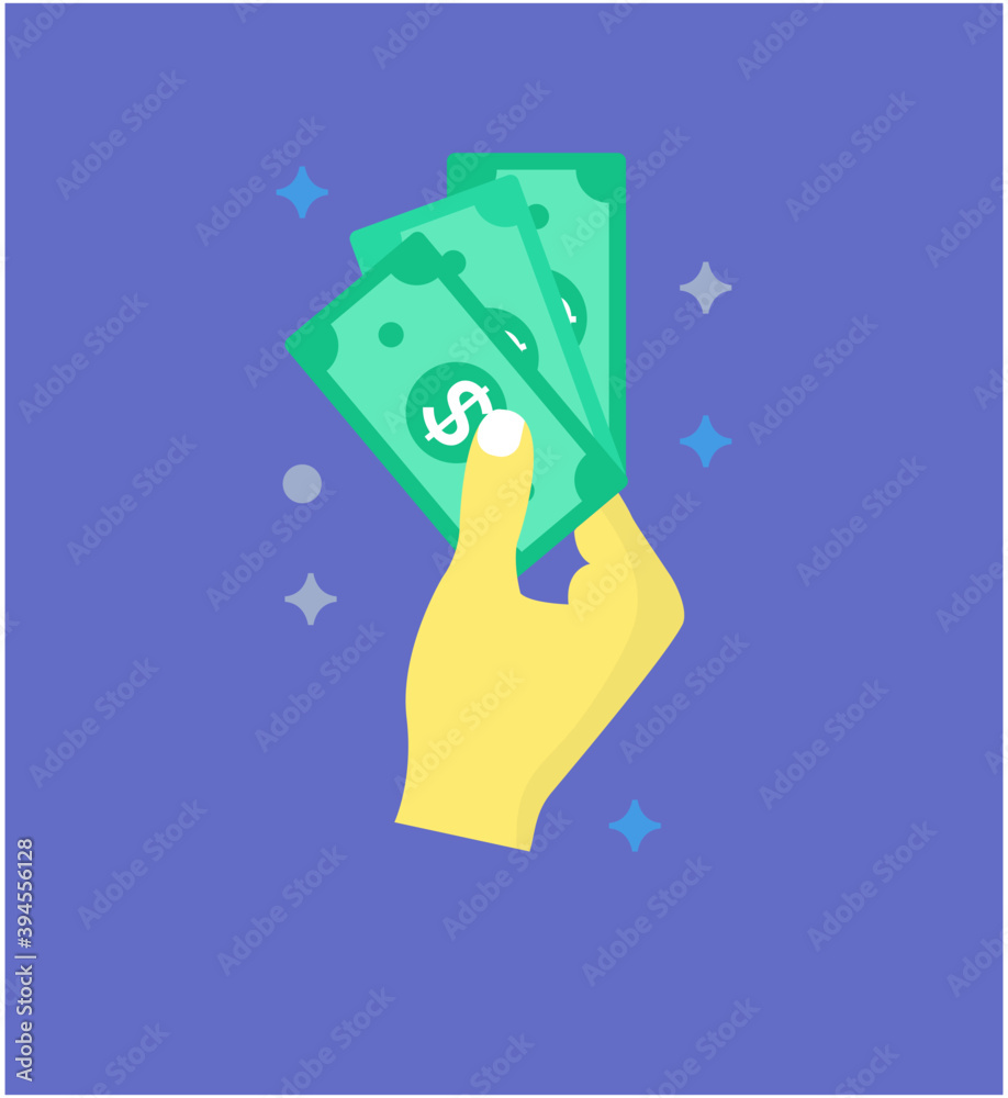 Sticker Paper Money Vector 