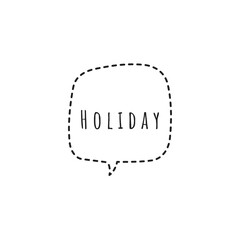 ''Holiday'' Lettering