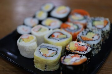 sushi with salmon
