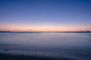 沖縄県・本部町 瀬底島 夏の瀬底ビーチの夕焼け