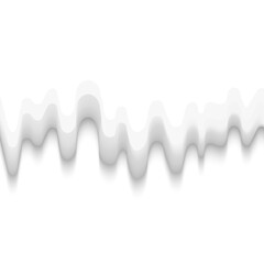 White flowing liquid. Drops of milk. Cream. Yogurt. Vector illustration.