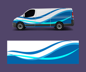 cargo van wrap vector, Graphic abstract stripe designs for wrap branding vehicle