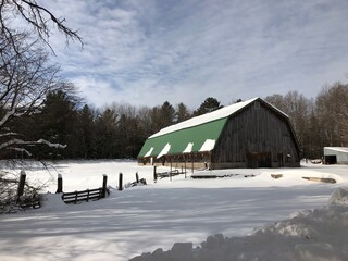 Old Barn In The Snow