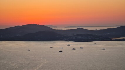 Naklejka premium Maritime sunset