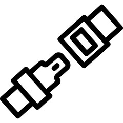seat belt line icon