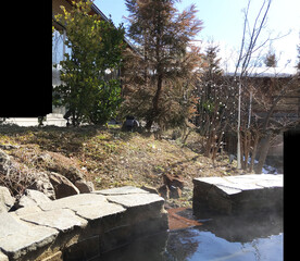 日本の秘湯の露天風呂